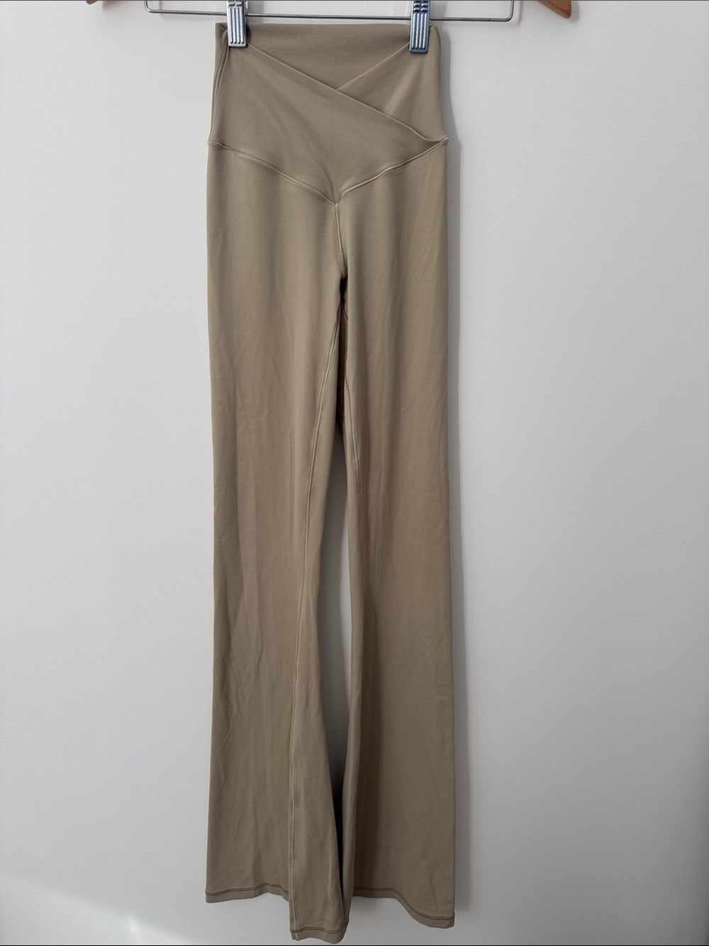 aerie High-Rise Wide Leg Pants in Taupe